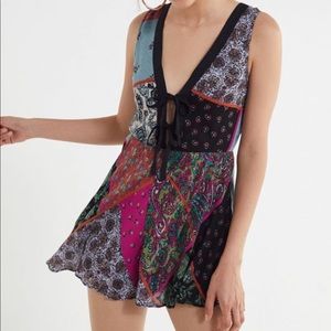 UO Mariette Double Tie-Front Romper